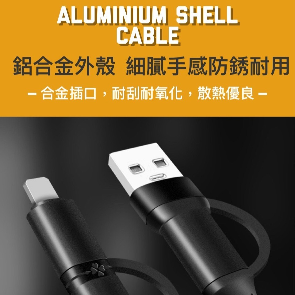 4合1 PD 60W USB-C APPLE Type-C 充電線 閃充 快充線-細節圖6