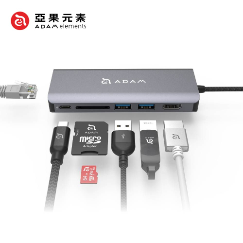 【亞果元素】 CASA Hub A01 六合一 USB 3.1 Type-C 多功能集線器