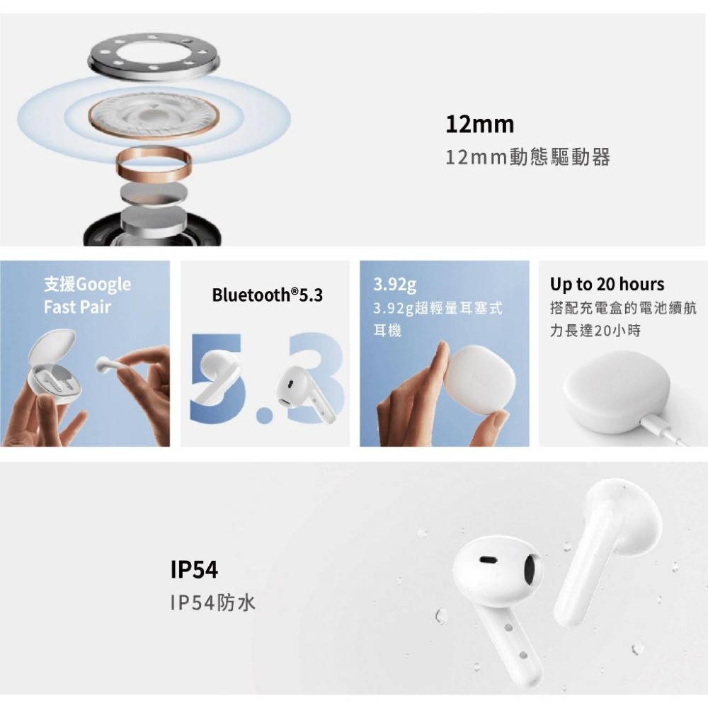 ◤台灣小米公司貨◥  小米 Redmi Buds 4 Lite 小米藍牙耳機 降噪耳機 AI降噪 無線耳機 充電 耳機-細節圖2
