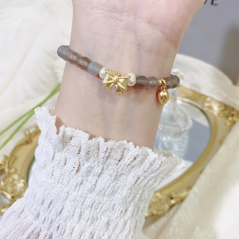 新品 灰瑪瑙、立體法式🎀蝴蝶結、沙金消光工藝、蓮花、霧灰色、灰瑪瑙-細節圖6