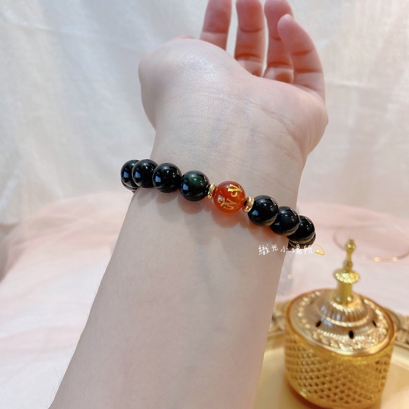 💕黑曜石、彩虹眼、六字箴言手鍊🔥親自過爐 加持-細節圖2