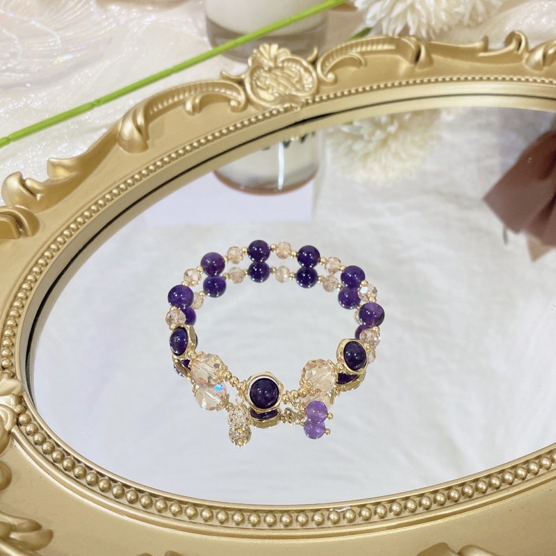 好風水 常客、紫水晶🔮貴人、啟發靈感、智慧、洞察力、好人緣、天賜的禮物、水晶手鍊、提升能量手鏈-細節圖2