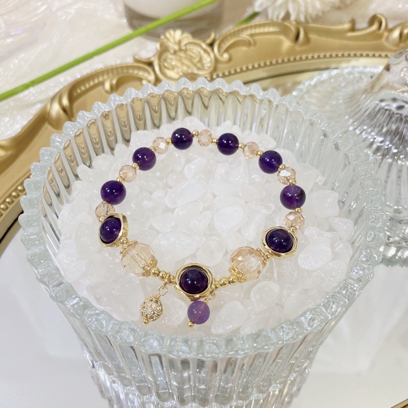 好風水 常客、紫水晶🔮貴人、啟發靈感、智慧、洞察力、好人緣、天賜的禮物、水晶手鍊、提升能量手鏈-細節圖3