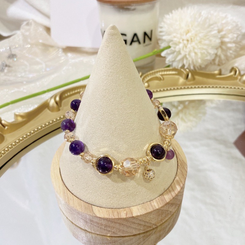 好風水 常客、紫水晶🔮貴人、啟發靈感、智慧、洞察力、好人緣、天賜的禮物、水晶手鍊、提升能量手鏈-細節圖5