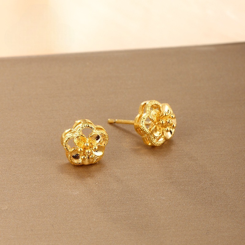 仙女風植物花卉花朵耳環女復古簡約氣質設計感耳環耳飾系列(二)-規格圖10