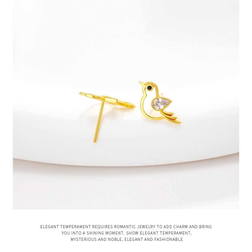 動物系列卡通小鳥可愛耳環   女日韓時尚氣質小眾耳環耳環-細節圖2