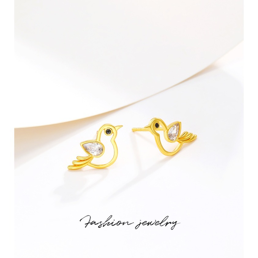 動物系列卡通小鳥可愛耳環   女日韓時尚氣質小眾耳環耳環-細節圖3