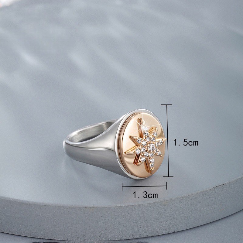 個性幾何鑲鋯霸氣戒指男歐美時尚復古精緻男士氣質指環-細節圖6