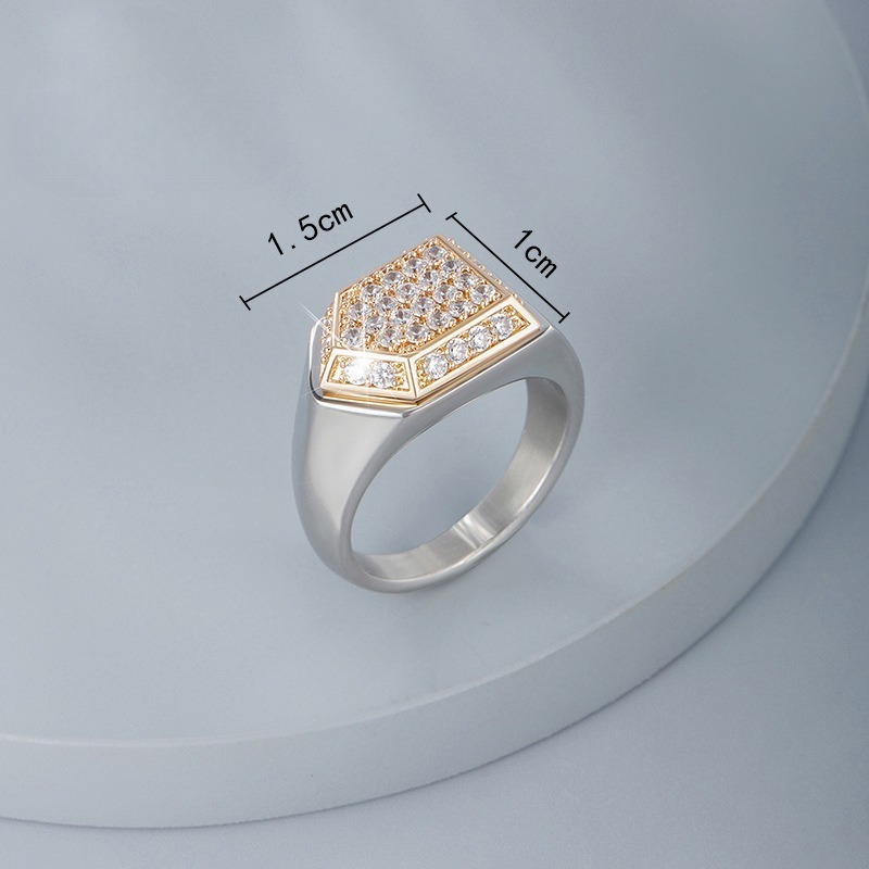 個性幾何鑲鋯霸氣戒指男歐美時尚復古精緻男士氣質指環-規格圖9