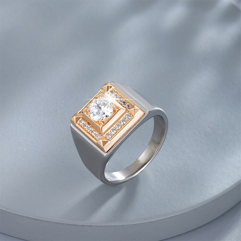 個性幾何鑲鋯霸氣戒指男歐美時尚復古精緻男士氣質指環-規格圖9