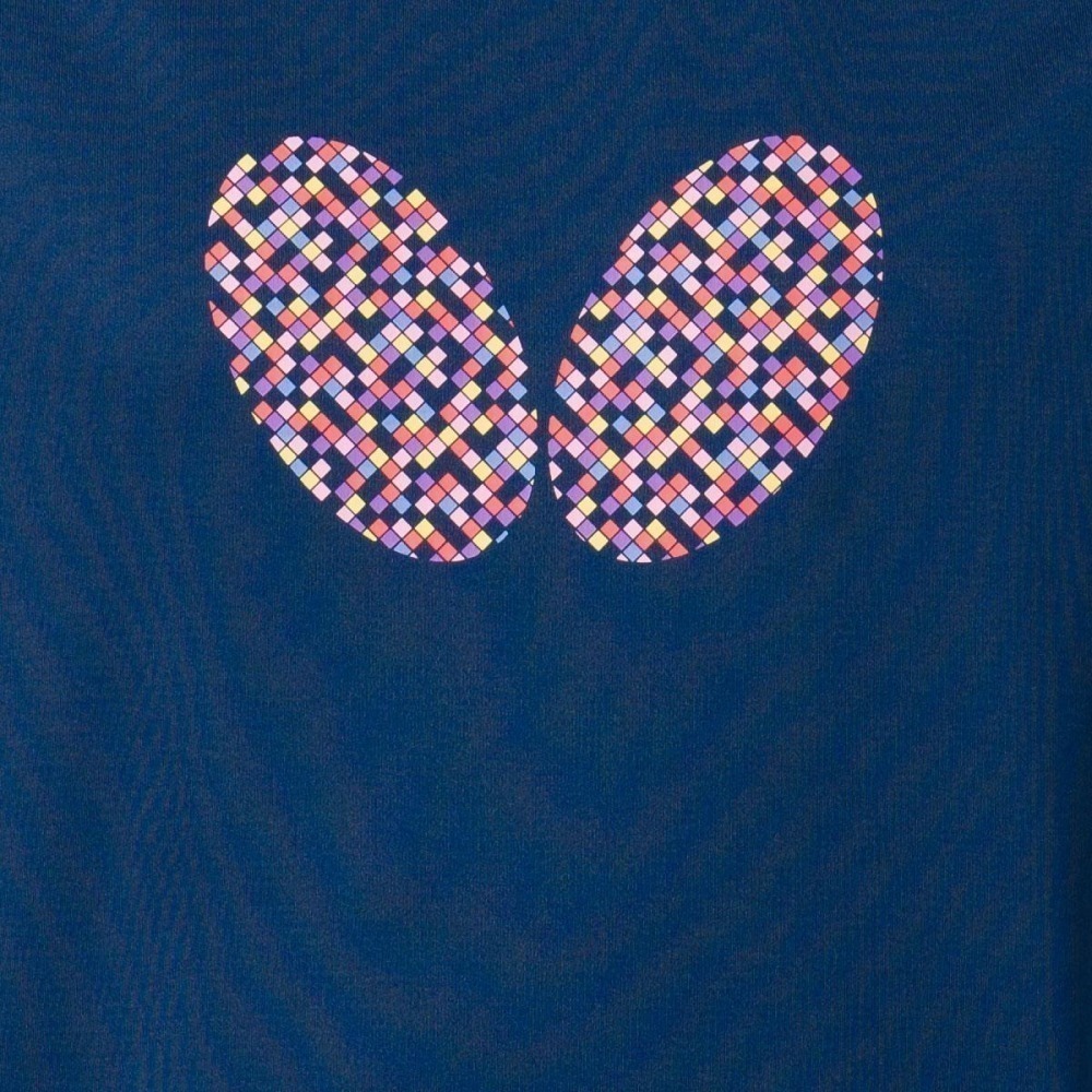『簡單桌球』現貨 2024 Butterfly 蝴蝶 春夏款 Logo 訓練服 海軍藍-細節圖3