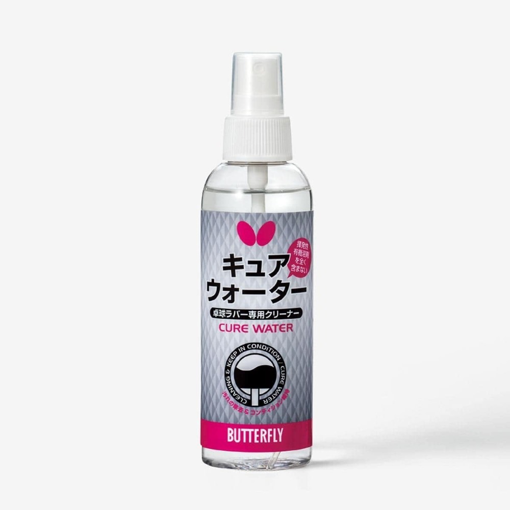 『簡單桌球』現貨 Butterfly 蝴蝶Cure Water 水性噴霧式桌球膠皮清潔劑 150ml  日本製-規格圖2