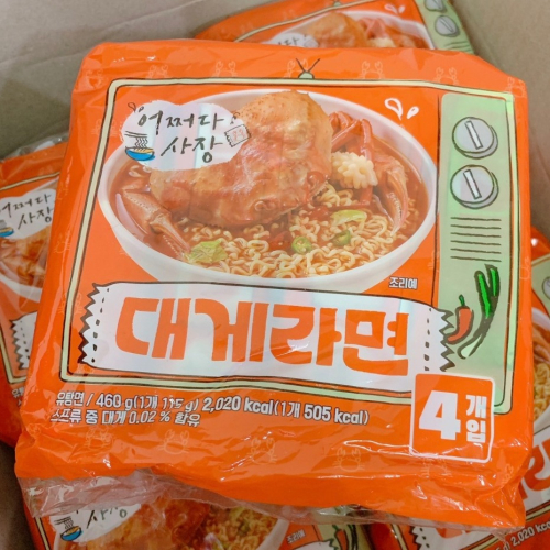 花蟹拉麵 螃蟹拉麵 雪蟹拉麵 爆款韓國境內版 一袋4入 正韓泡麵