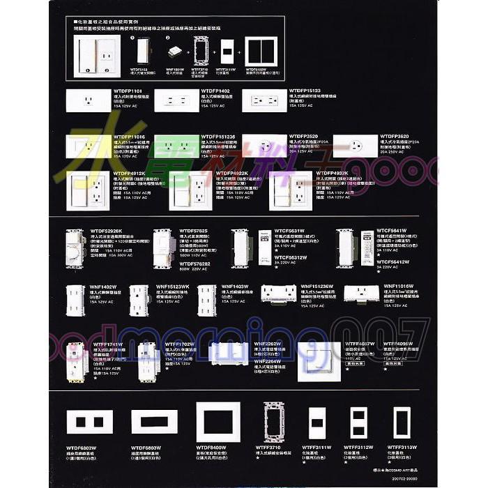 ☆水電材料王☆ Panasonic 國際牌 星光開關插座 WTDFP5552 五開開關附蓋板 WTDFP5552K-細節圖3