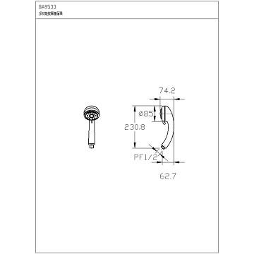 ☆水電材料王☆ HCG 和成 龍頭多功能按摩蓮蓬頭 BA520-B5NAWD 原廠公司貨 原廠保固-細節圖2