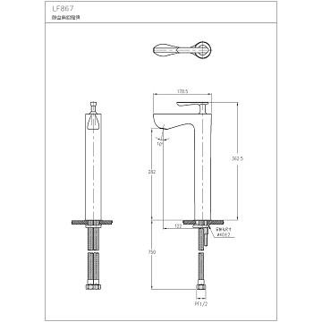 ☆水電材料王☆ HCG 和成 龍頭臉盆無鉛龍頭 LF867 原廠公司貨 原廠保固-細節圖2