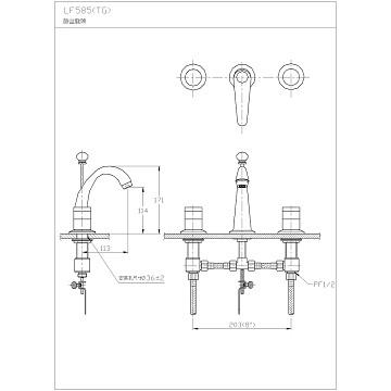 ☆水電材料王☆ HCG 和成 龍頭臉盆龍頭 LF585E 原廠公司貨 原廠保固-細節圖2