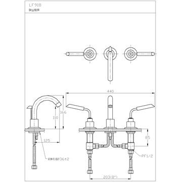 ☆水電材料王☆ HCG 和成 龍頭臉盆龍頭 LF918E(8＂) 原廠公司貨 原廠保固-細節圖2