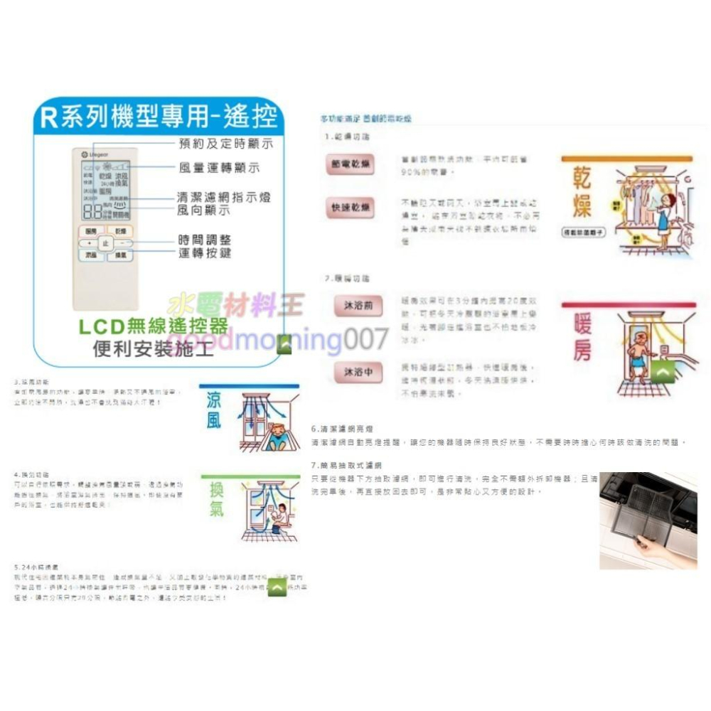 ☆水電材料王☆~ 樂奇 浴室暖風機 BD-265R-細節圖2