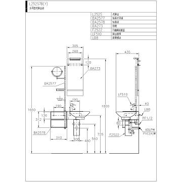 ☆水電材料王☆~ 臉盆多用型洗臉盆組 L252NS7B(Y)-510E-細節圖2