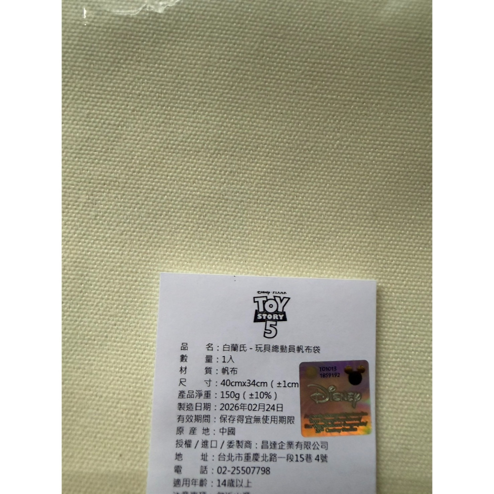 玩具總動員 帆布袋 購物袋 環保袋-細節圖2