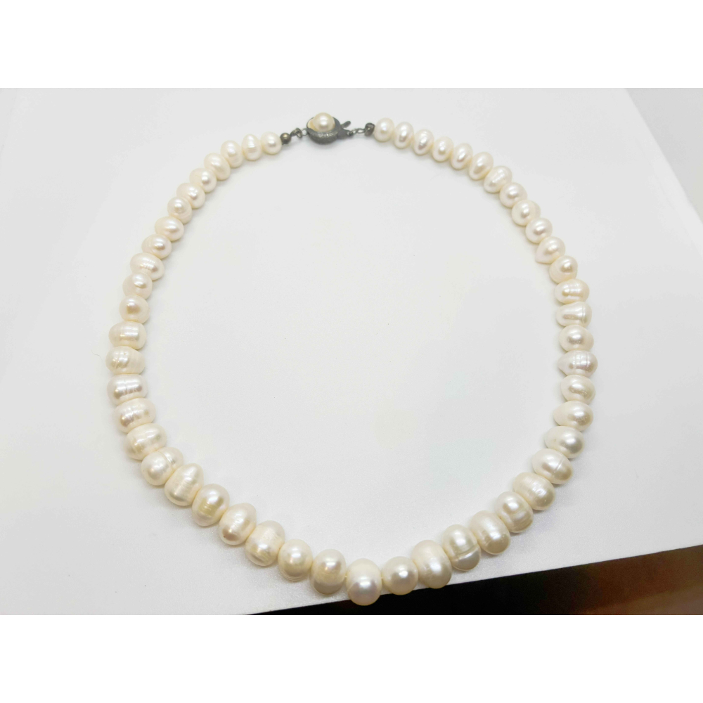 純天然珍珠項鍊白色高貴典雅大方-細節圖3