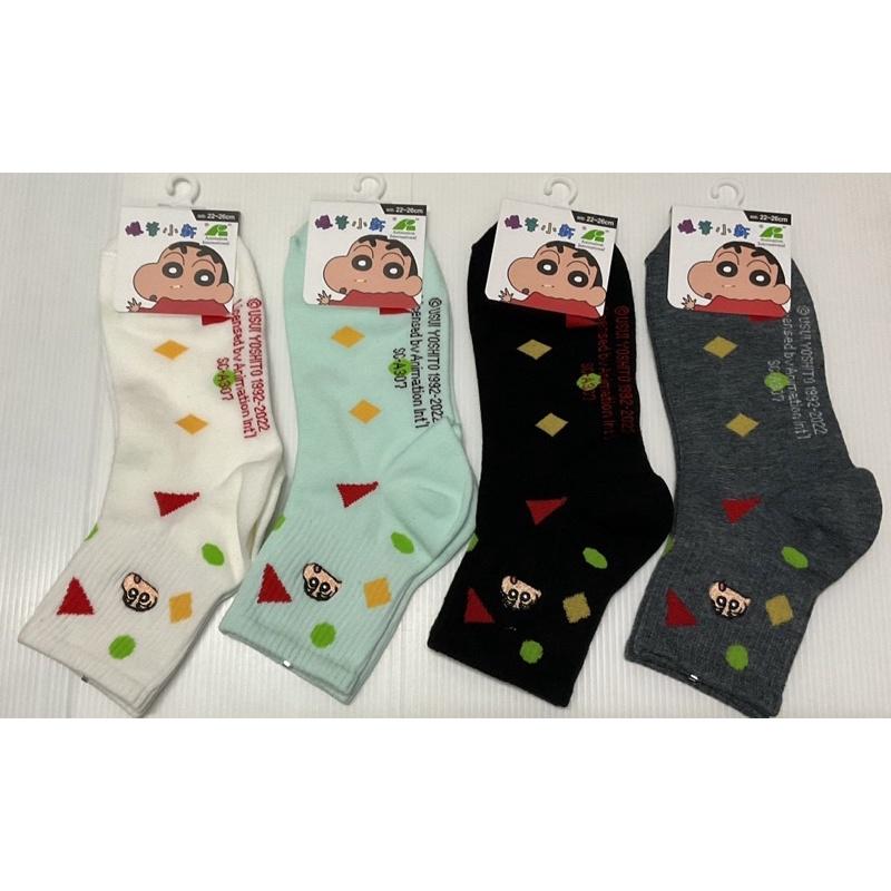 蠟筆小新襪子 少女襪 刺繡 短筒襪 正版野原新之助-細節圖2
