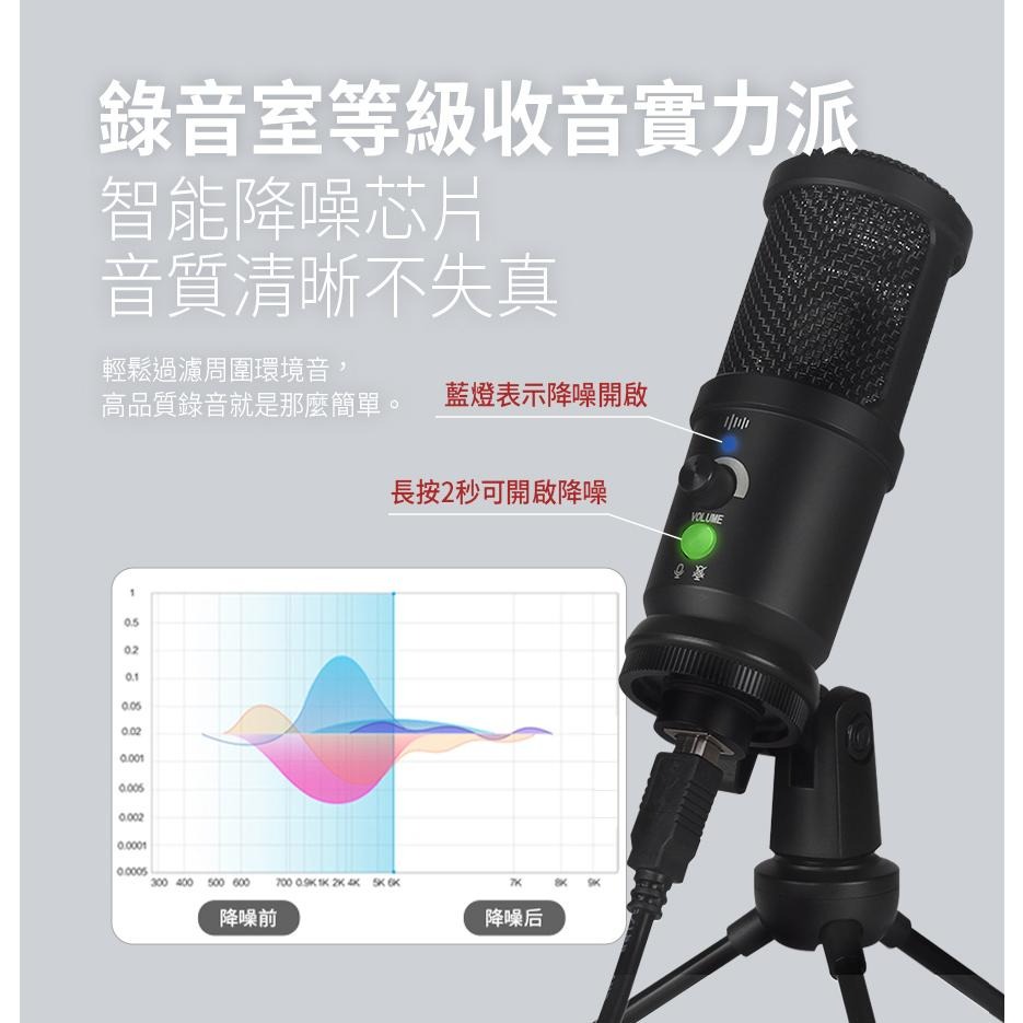 Miuzic 沐音 PE2 隨插即用 心型指向 電容式 桌上型麥克風 高採樣率 耳機監聽 智能降噪 多系統兼容-細節圖6
