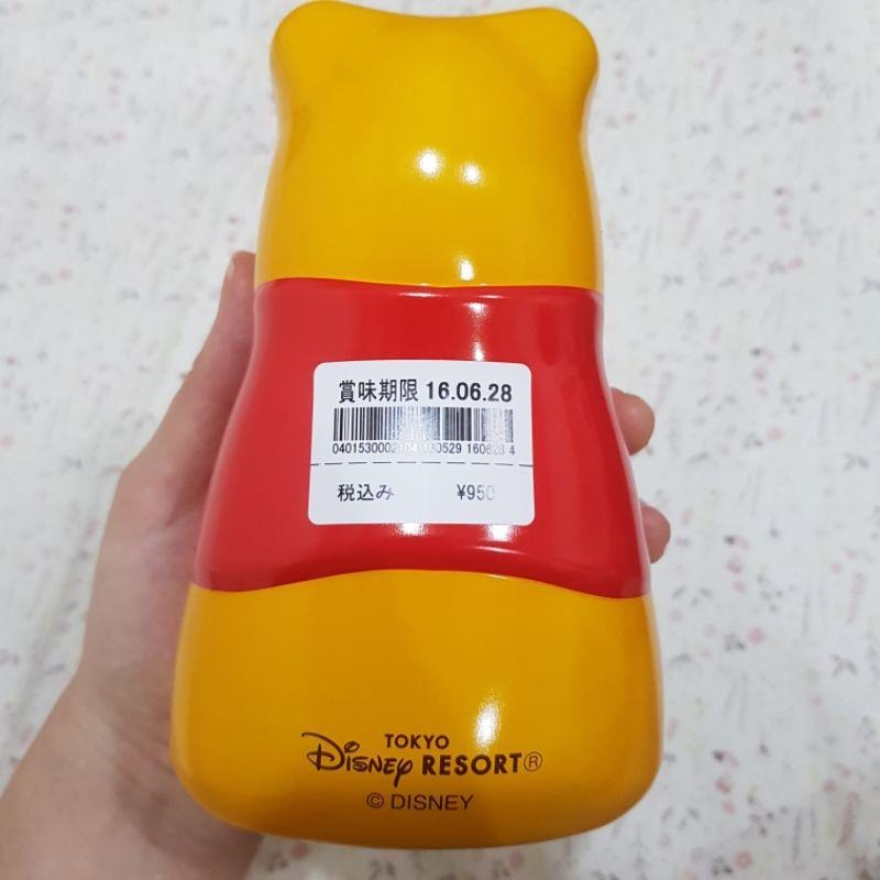 日本迪士尼樂園小熊維尼立體糖果罐內無糖果15cm-細節圖2