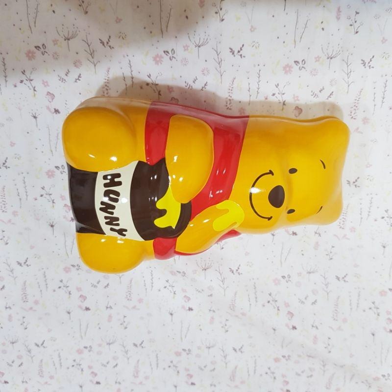 日本迪士尼樂園小熊維尼立體糖果罐內無糖果15cm-細節圖3