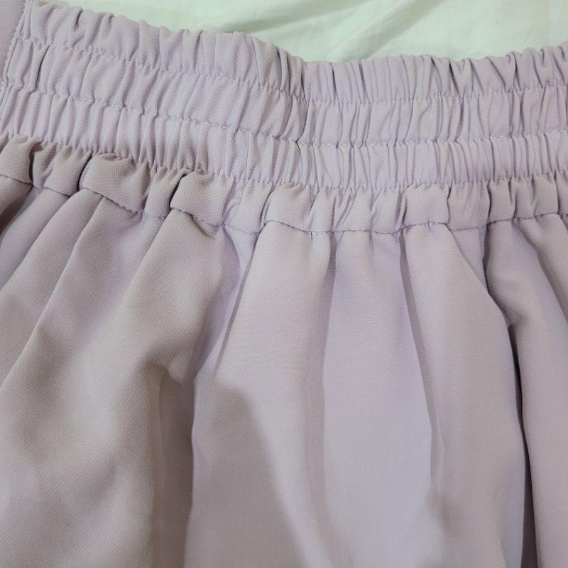 全新薰衣草紫Majestic legon 褲裙有伸縮帶A字型可修飾身形顯腿瘦-細節圖3