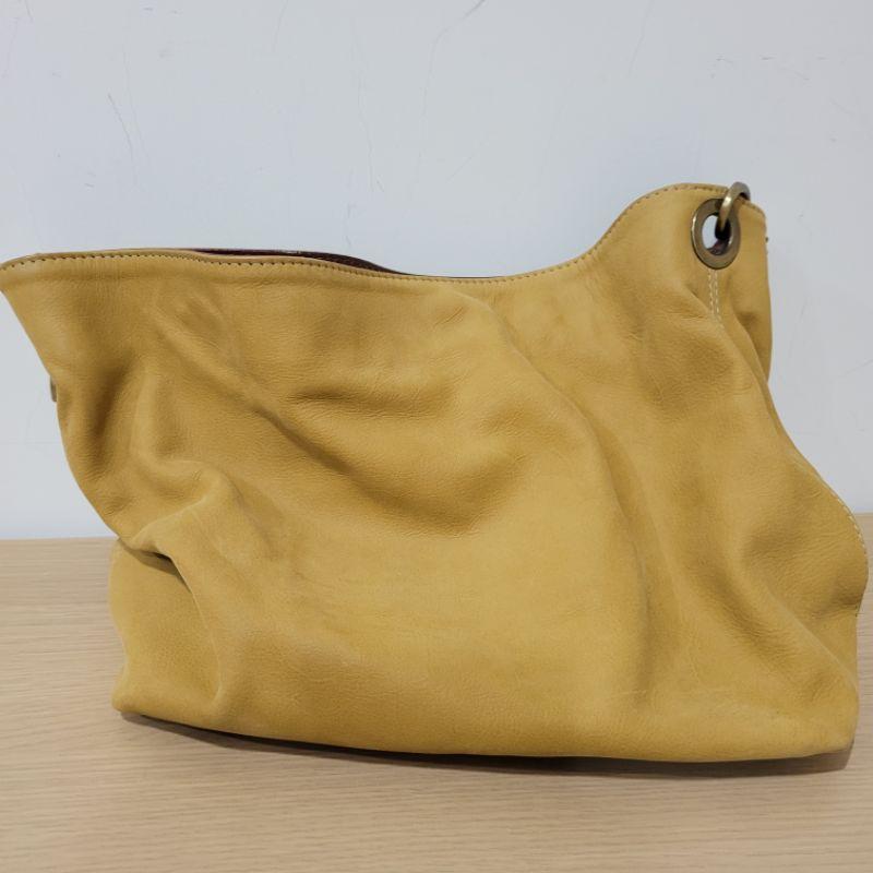 8成新義大利製真皮牛皮肩背包包當地品牌-細節圖9