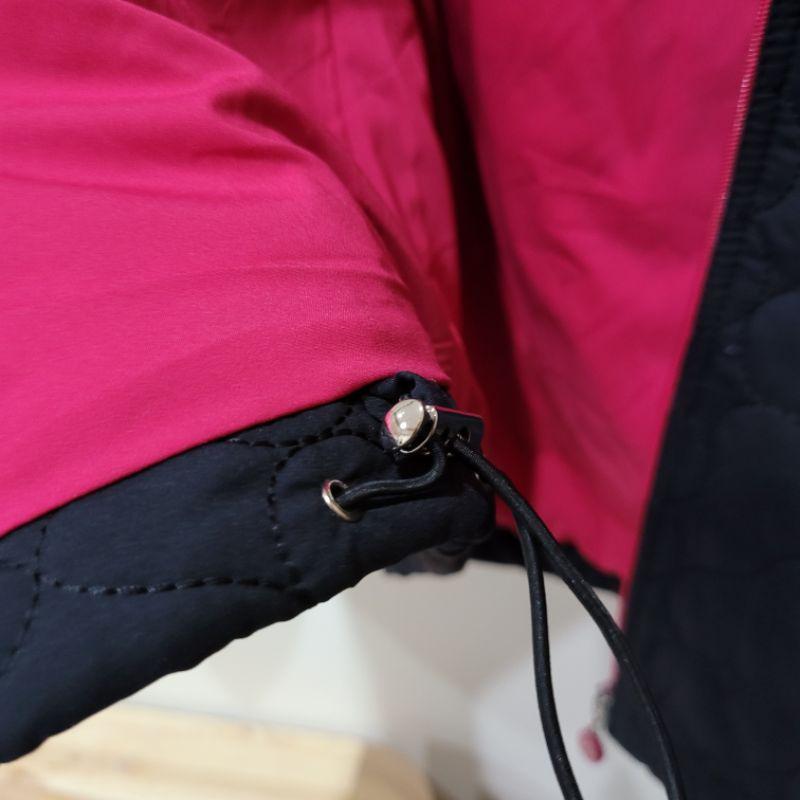 95新Felix Buhler黑色M號愛心內裡桃紅有內抽繩修腰防風外套-細節圖3