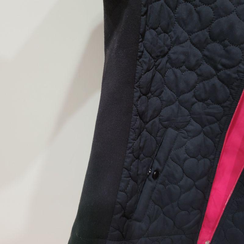 95新Felix Buhler黑色M號愛心內裡桃紅有內抽繩修腰防風外套-細節圖8