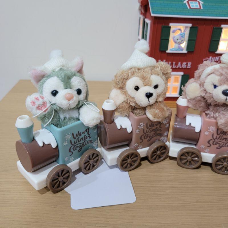 全新日本迪士尼樂園達菲雪莉玫兔子貓咪狗五入火車小吊飾-細節圖2