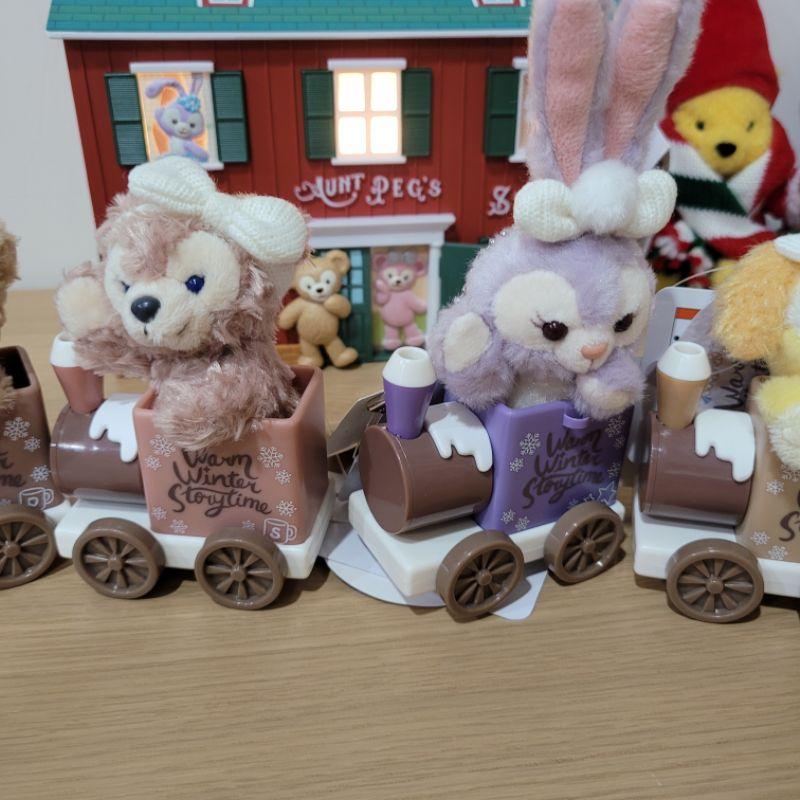 全新日本迪士尼樂園達菲雪莉玫兔子貓咪狗五入火車小吊飾-細節圖3