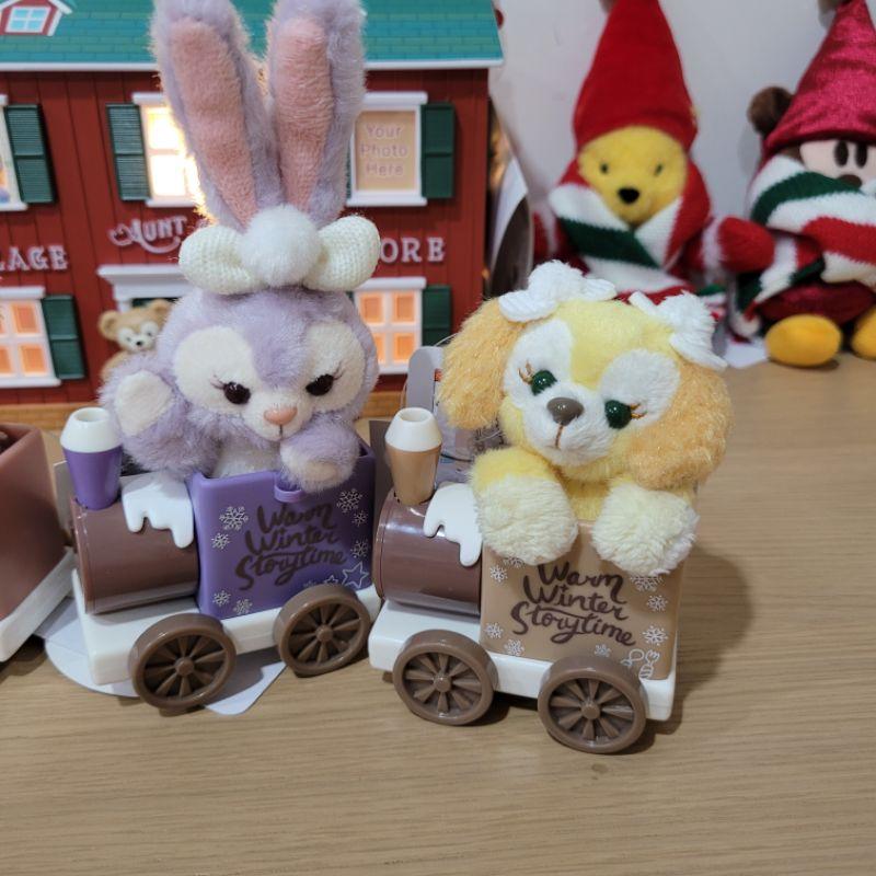 全新日本迪士尼樂園達菲雪莉玫兔子貓咪狗五入火車小吊飾-細節圖4