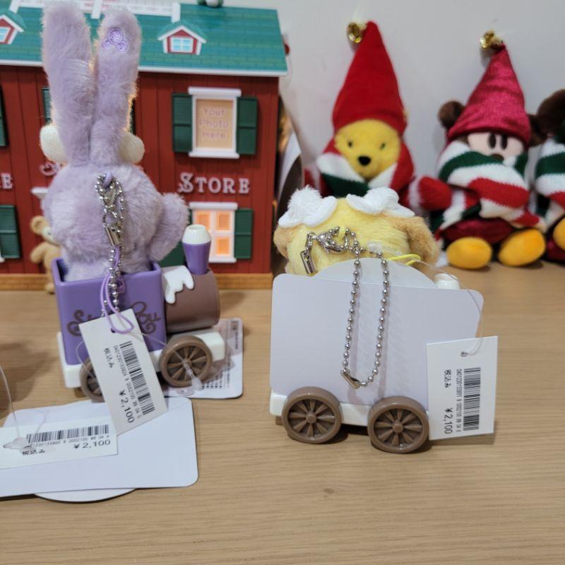 全新日本迪士尼樂園達菲雪莉玫兔子貓咪狗五入火車小吊飾-細節圖6