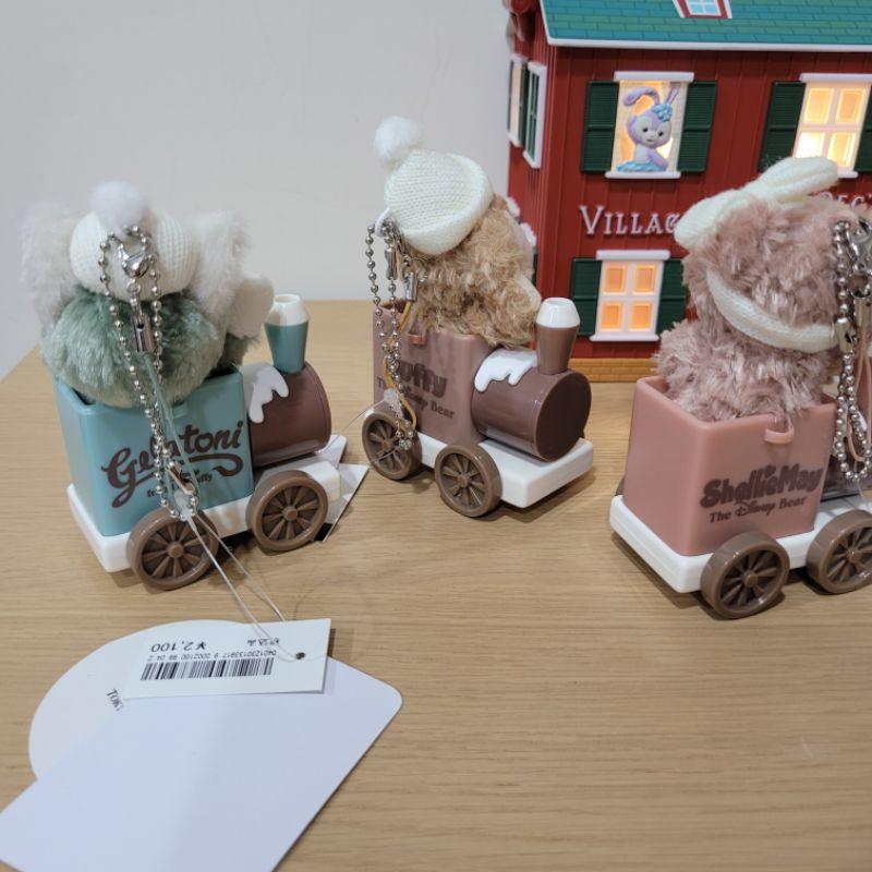 全新日本迪士尼樂園達菲雪莉玫兔子貓咪狗五入火車小吊飾-細節圖7