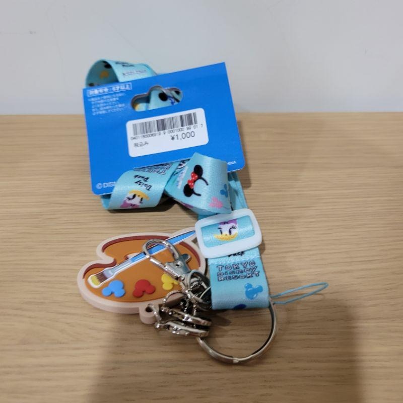 全新日本迪士尼米奇畫家調色盤文具系列手機頸帶識別證 米奇鬆餅橡皮擦 維尼紙膠帶 灰姑娘迴紋針盒-細節圖2