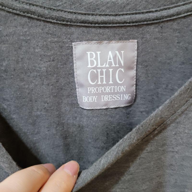 99新blan chic proportion body dressing 灰色貼身短袖連身裙-細節圖3