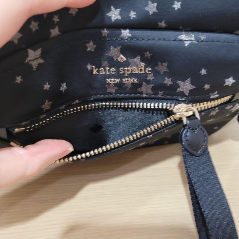 99新Kate spade new York chelsea 星星尼龍側背包鑲邊真皮輕便耐操粗背帶不勒肩-細節圖6