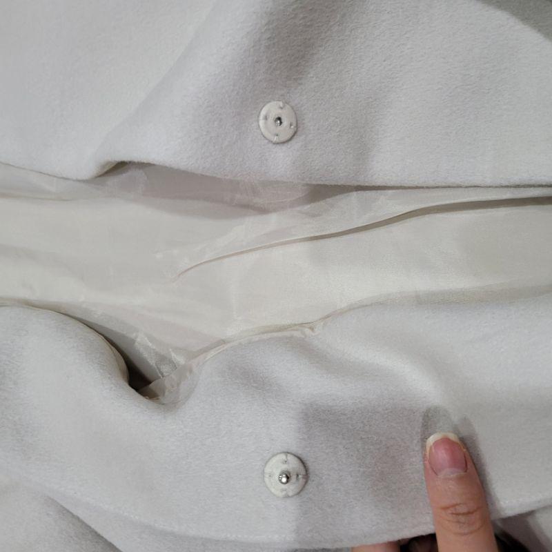 日本專櫃free size Fray I.D 灰色V領無袖長版大衣外套 one size近乎全新-細節圖7