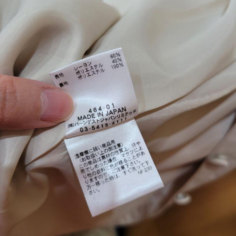 95新日本製Willselection M號復古風卡其長袖洋裝腰有伸縮帶-細節圖8