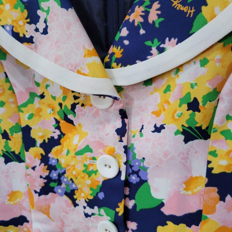 99新日本專櫃Honey bunch M號日本製無袖洋裝花夏日風情連身裙-細節圖3