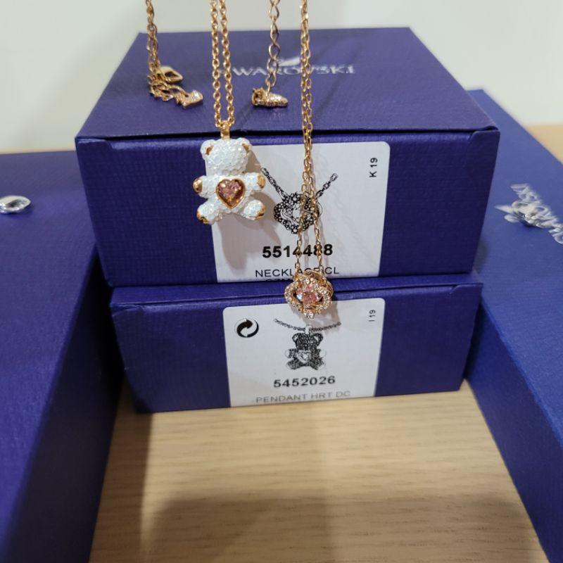 Swarovski dance跳舞水晶四葉草項鍊玫瑰金色與躍動白色小熊 星星銀色手鍊 白色小花Y字型長鏈可自行調整長度-細節圖5