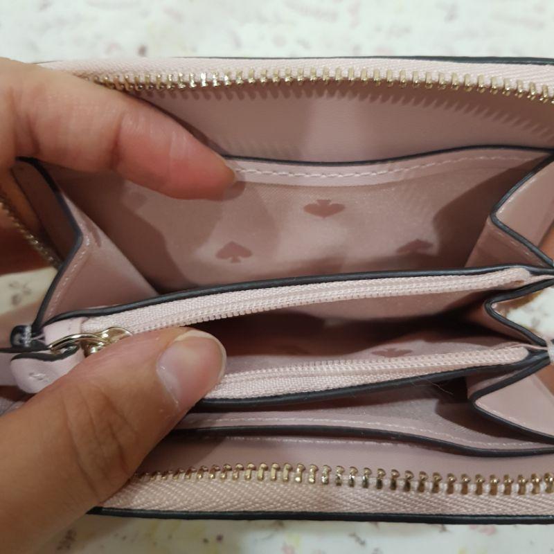 95新Kate spade New York粉色色 花卉 零錢包 短夾-細節圖2