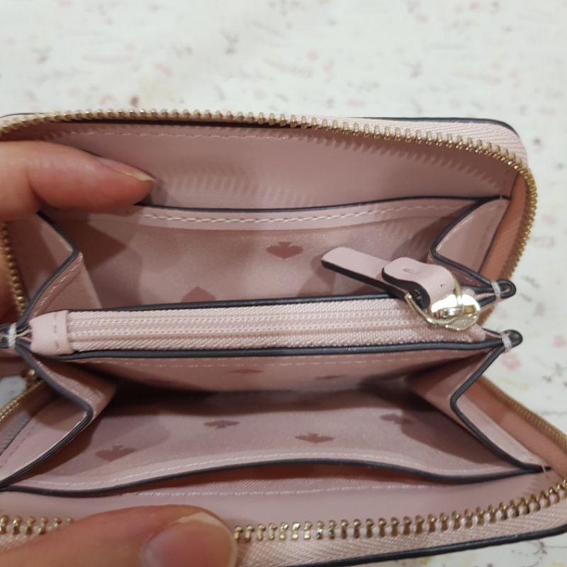 95新Kate spade New York粉色色 花卉 零錢包 短夾-細節圖4