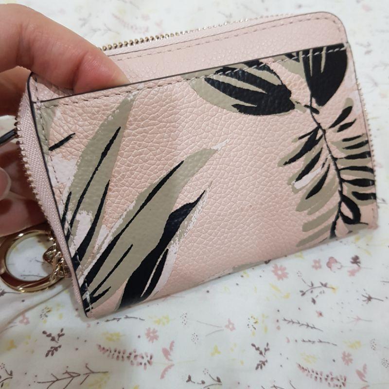 95新Kate spade New York粉色色 花卉 零錢包 短夾-細節圖5