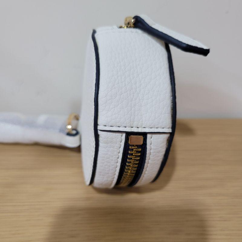 全新Samantha Thavasa × Fred Segal 吊飾包 真皮運動風圓型圓餅-細節圖4